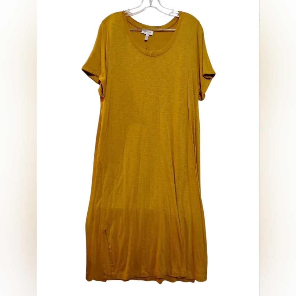 JESSICA SIMPSON Mustard Yellow T-Shirt Dress / Sleepwear 85%Viscose8%Polyest XXL
